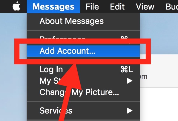 Add an account to Messages for Mac for Google Hangouts