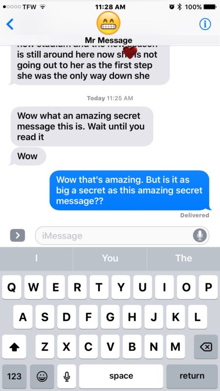 Invisible ink message revealed on iPhone or iPad