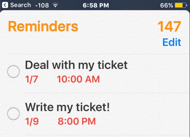 How to delete all reminders in iOS in a Reminders list