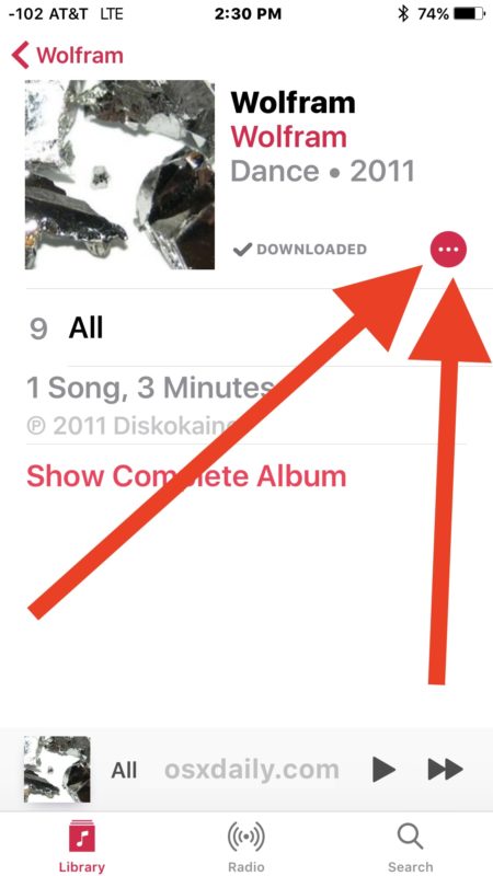 How to delete music in iOS 