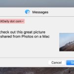 Sharing a picture from the Photos app on Mac