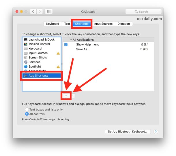 Mac custom shortcut swith to apply