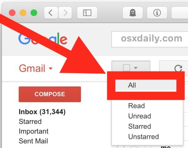 How to delete all Gmail emails