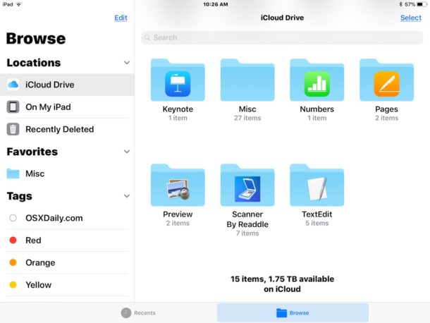 Files app in iOS 11