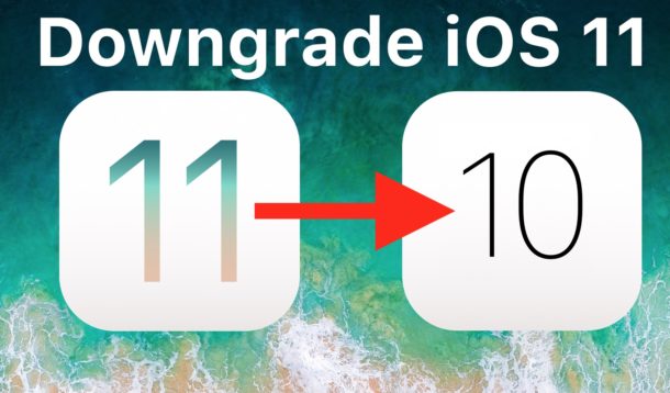 How to downgrade iOS 11 to iOS 10