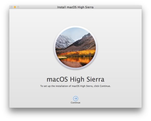 MacOS High Sierra installer