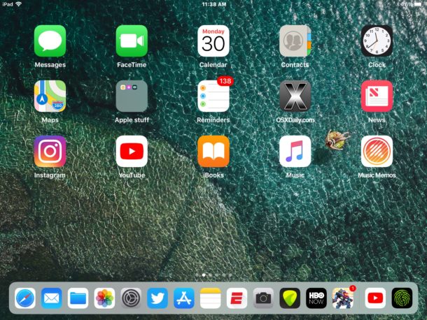 15 Apps total in the Dock of iPad