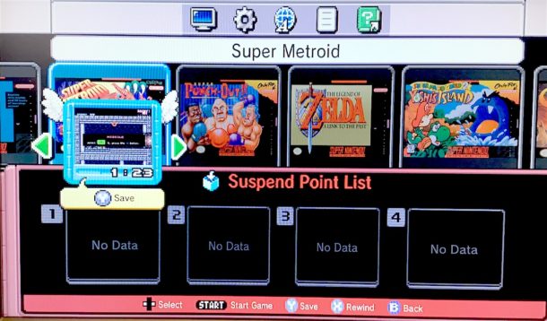 Save games from anywhere anytime with SNES Classic