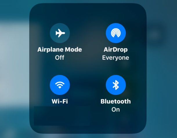 How to disable wi-fi and Bluetooth in iOS 11