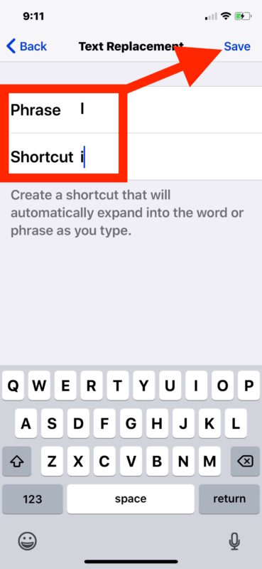 Fix iOS autocorrect bug i to A