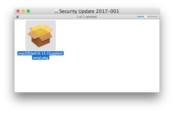 MacOS 10.13.1 supplemental update