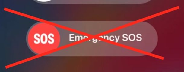 Disable Emergency SOS on iPhone X