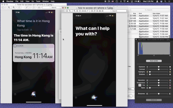Keyboard shortcut to show Mac desktop shown in animated GIF