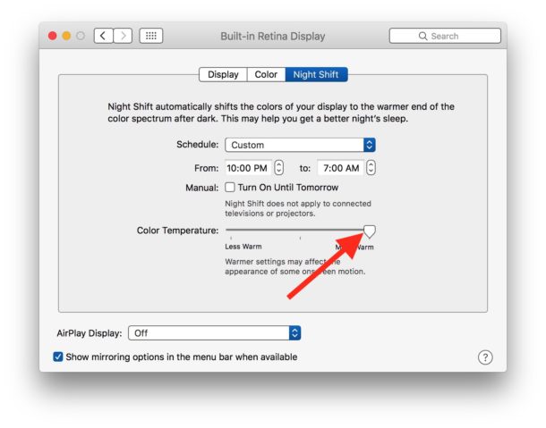 How To Fix Night Shift Stuck Enabled In Mac Os Osxdaily