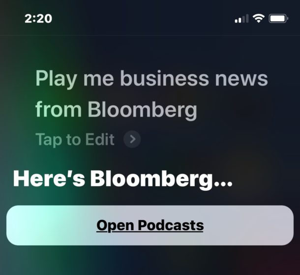 Play news from Siri