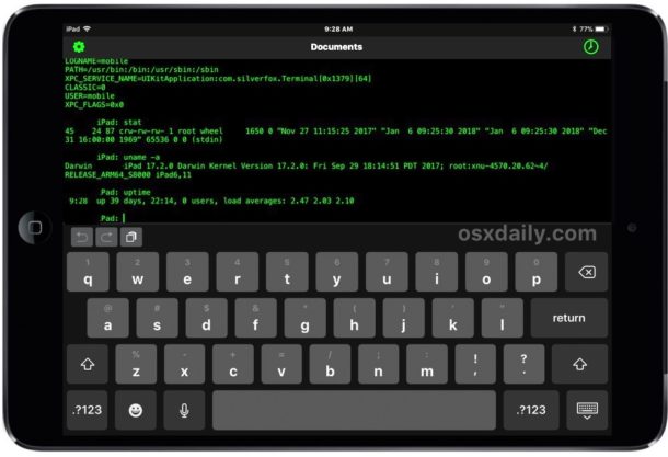 Terminal for iOS brings a command line to iPad and iPhone
