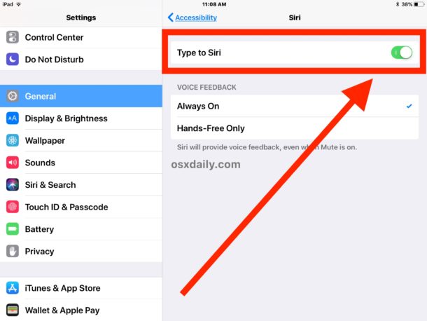 How to enable and use Type to Siri on iOS
