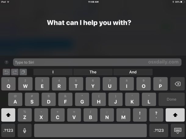 How to use Type to Siri on iOS