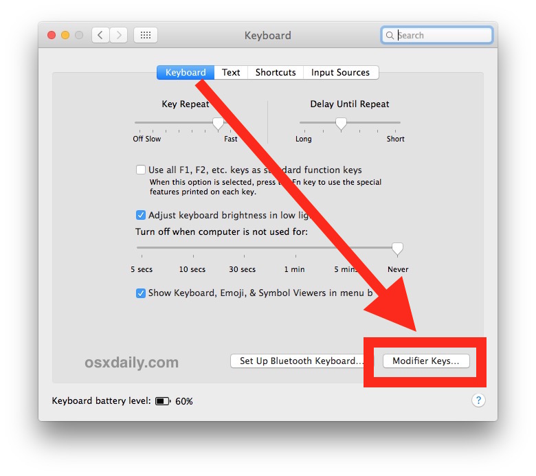 change keys for screenshot on mac