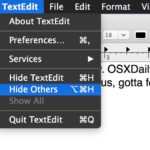 Hide Others from the menu item in Mac OS