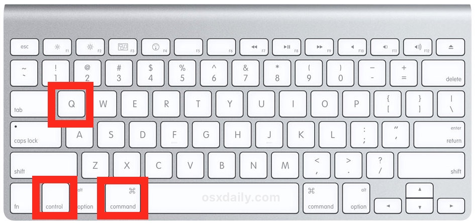 Блокировка экрана на Mac с помощью сочетания клавиш
