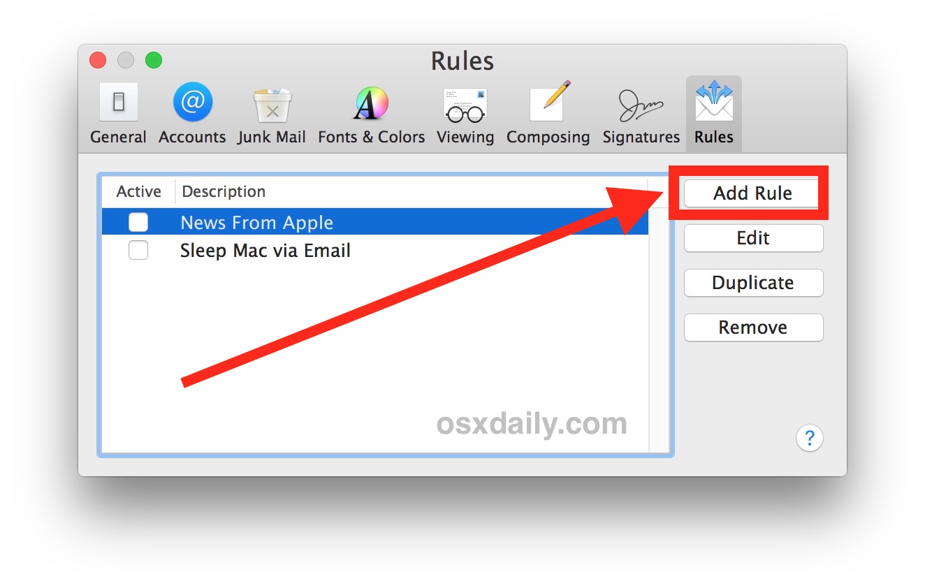 How to create an autoresponder for email in Mail for Mac