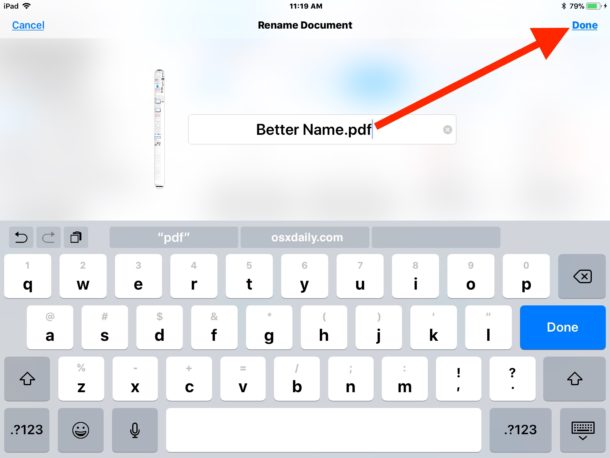 How to rename files and folders in iOS Files app