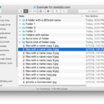 Folders shown on top in a Name listing view of Finder