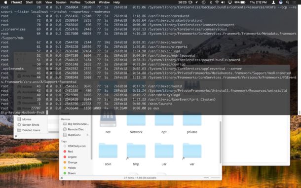 Access a command line from anywhere on the Mac
