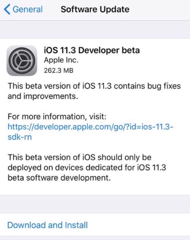 iOS 11.3 beta 6