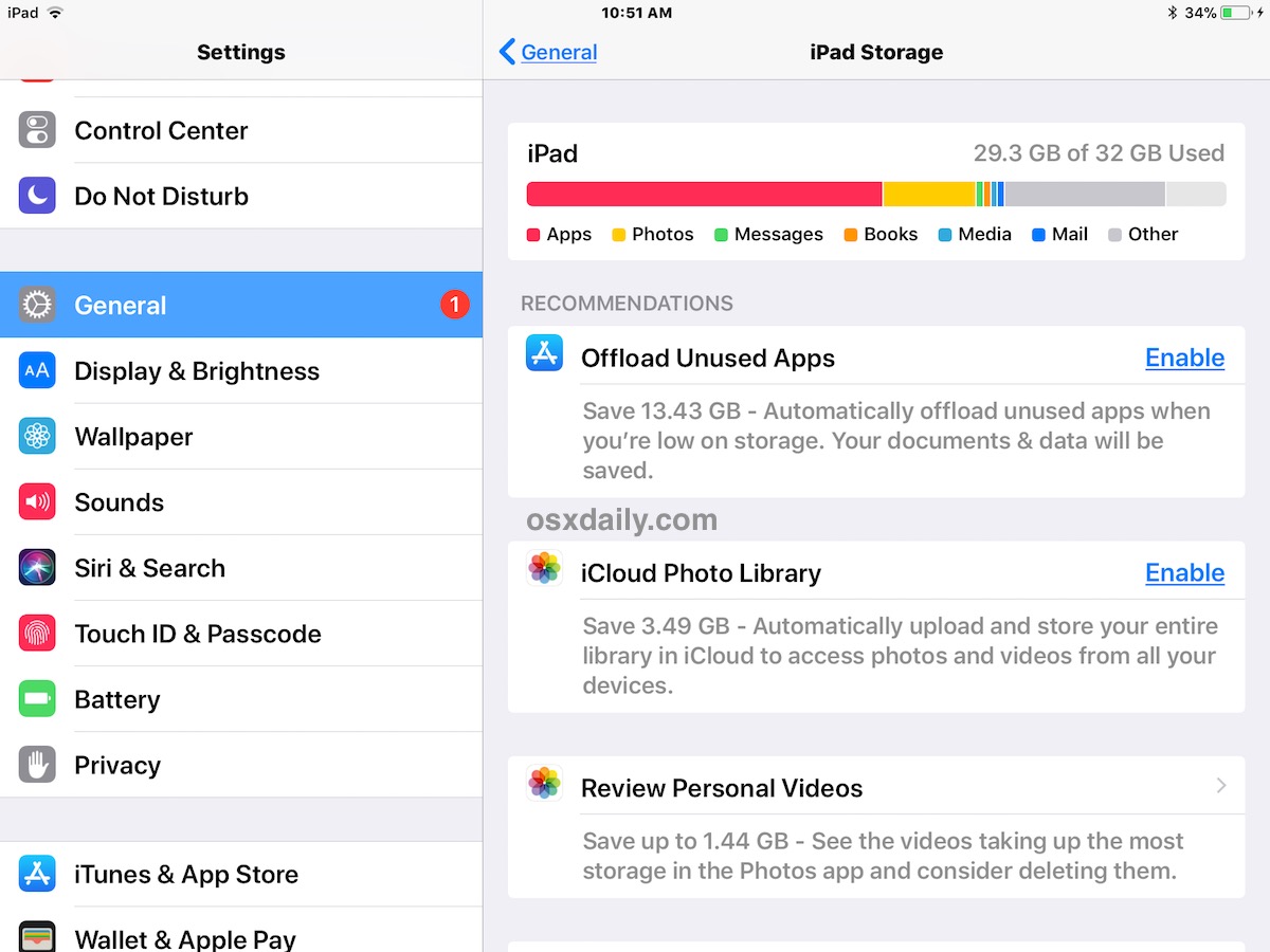 How to offload apps on iOS 