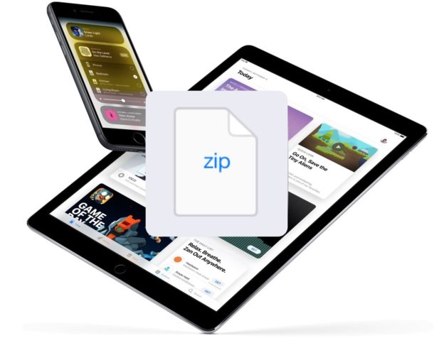 How to save zip files on iPhone or iPad
