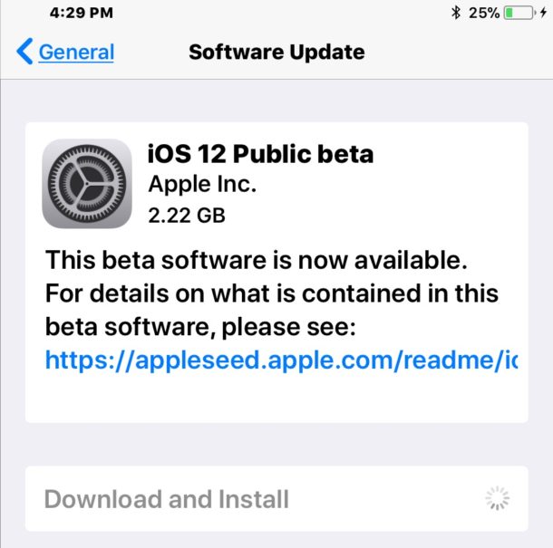 iOS 12 public beta download