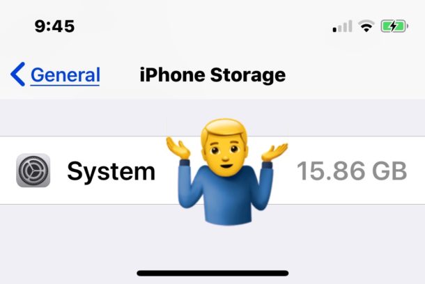 iOS large System storage capacity