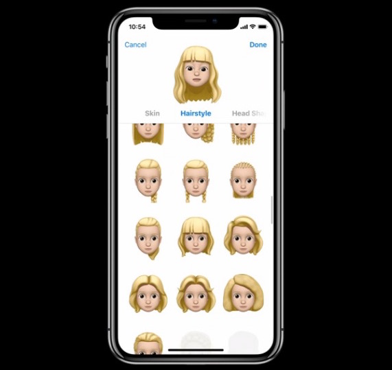 Memoji feature in Messages
