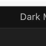 Try broken Dark Mode in macOS High Sierra