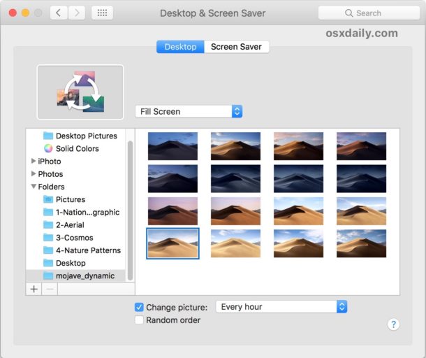 Динамические рабочие столы на любой версии Mac OS