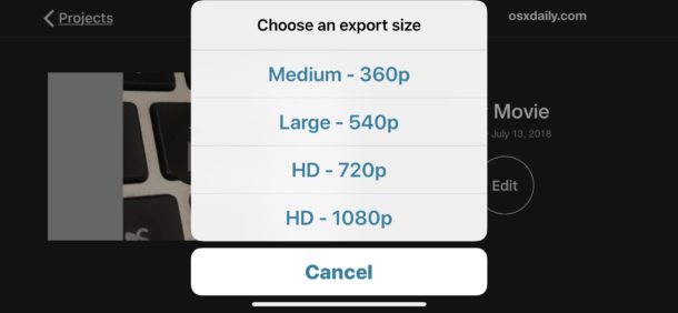 Как обрезать или масштабировать видео в iMovie для iOS