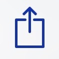 The sharing and action button in iOS looks like a box with an arrow erupting out of the top of it
