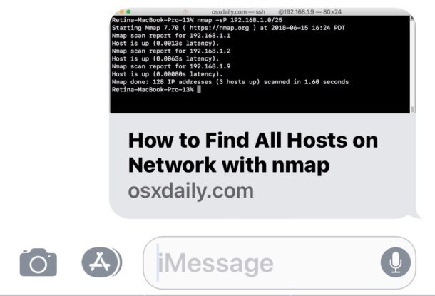 A URL Link preview in Messages app of iOS and MacOS