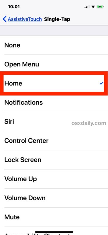 Настройка сенсорной кнопки Virtual Home на iPhone или iPad
