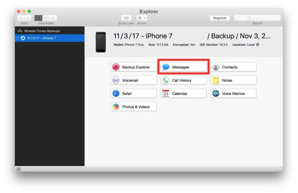 How to save iPhone Messages to a computer with iExplorer