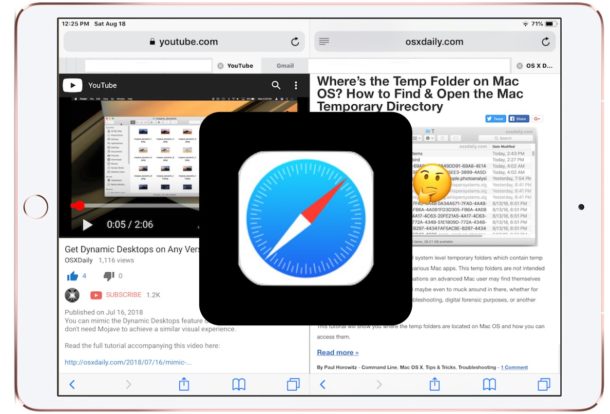 Как отключить разделенный экран Safari на iPad и выйти из режима разделенного экрана Safari в iOS