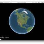 Globe view in Maps for Mac