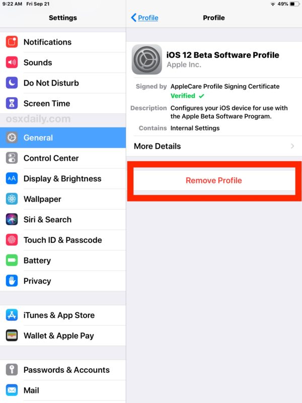 How to leave iOS 12 beta program