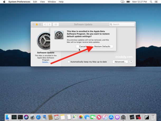 How to Stop Receiving Beta Updates in MacOS Mojave - OS X Daily