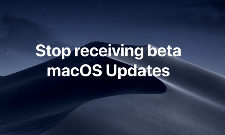 How to Stop Receiving Beta Updates in MacOS Mojave - OS X Daily