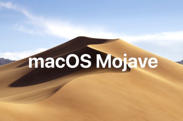 New MacOS Mojave software update