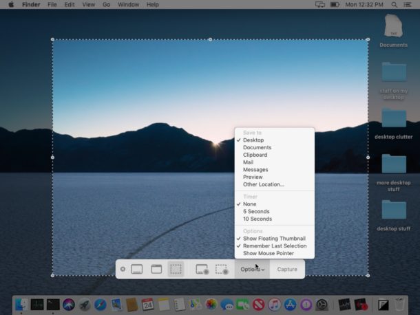 New Screenshot Tools and options in Mac OS Mojave