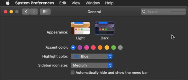 How to enable Dark Mode theme in Mac OS